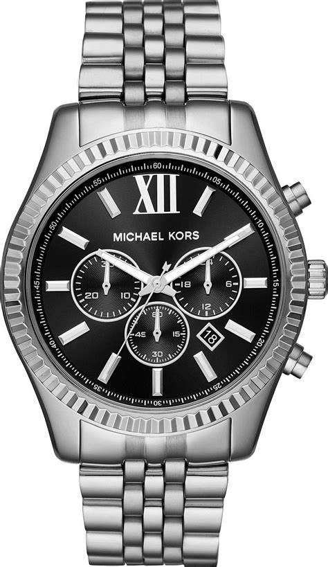 Michael Kors Lexington 45mm Edelstahl Gehäuse Silber 